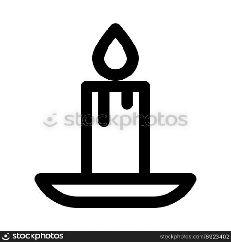 Floating candle isolated on white