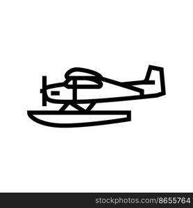 floatplane airplane aircraft color icon vector. floatplane airplane ...