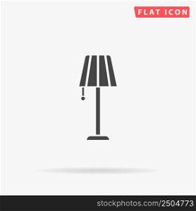 Floor lamp flat vector icon. Hand drawn style design illustrations.. Floor lamp flat vector icon. Hand drawn style design illustrations
