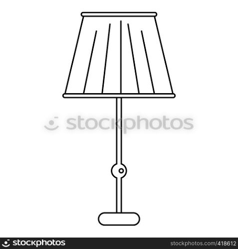 Floor lamp icon. Outline illustration of floor lamp vector icon for web. Floor lamp icon, outline style