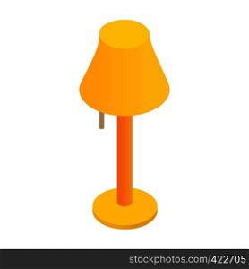 Floor lamp isometric 3d icon. Yellow single symbol on a white background. Floor lamp isometric 3d icon