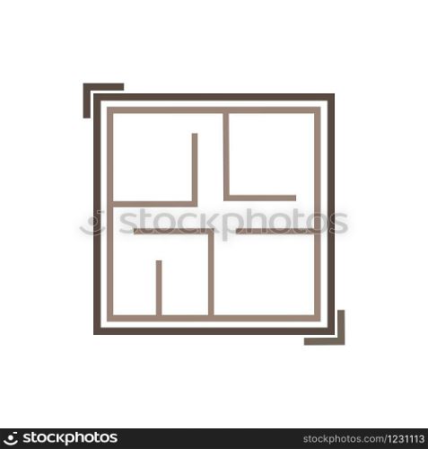 floor plan logo vector