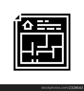 floor planning glyph icon vector. floor planning sign. isolated contour symbol black illustration. floor planning glyph icon vector illustration