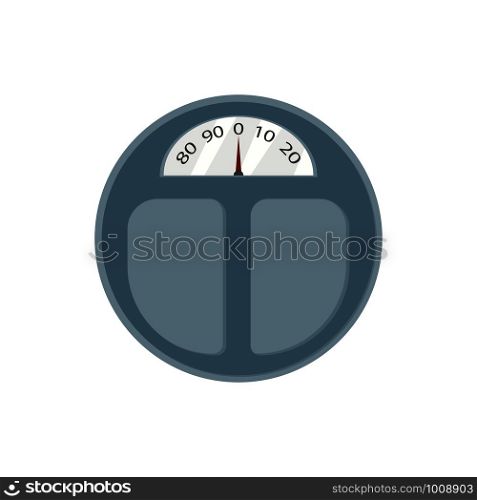 floor scales on white background in flat style. floor scales on white background in flat