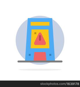 Floor, Signal, Signaling, Warning, Wet Abstract Circle Background Flat color Icon