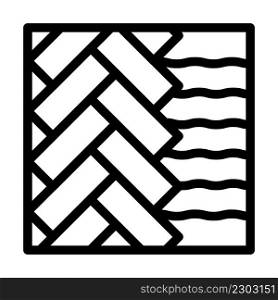 flooring building material line icon vector. flooring building material sign. isolated contour symbol black illustration. flooring building material line icon vector illustration