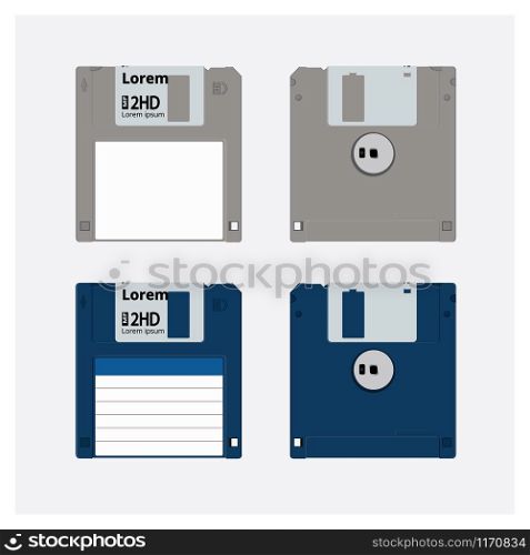 Floppy disk Realistic Vector Illustration