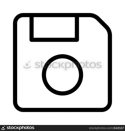 Floppy disk save symbol for computer system