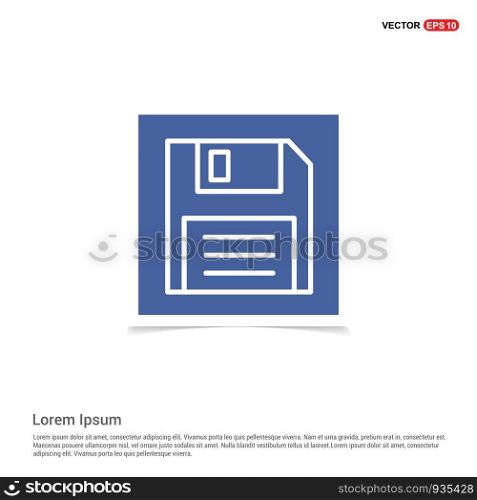 Floppy diskette icon - Blue photo Frame