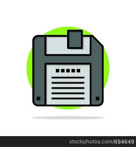 Floppy, Diskette, Save Abstract Circle Background Flat color Icon