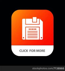 Floppy, Diskette, Save Mobile App Icon Design