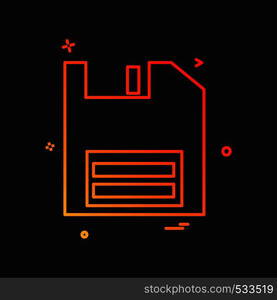 Floppy icon design vector