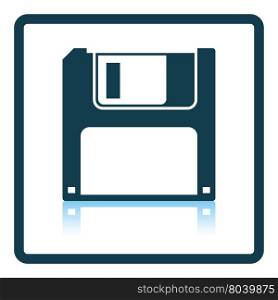 Floppy icon. Shadow reflection design. Vector illustration.