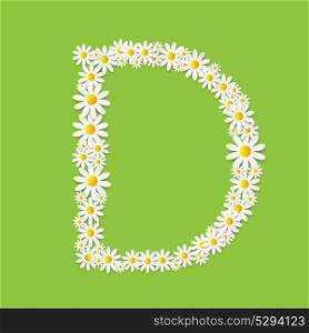 Flora Daisy Design Alphabet Vector Illustartion EPS10. Flora Daisy Design Alphabet Vector Illustartion