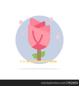 Flora, Floral, Flower, Nature, Rose Abstract Circle Background Flat color Icon