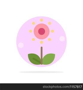 Flora, Floral, Flower, Nature, Spring Abstract Circle Background Flat color Icon