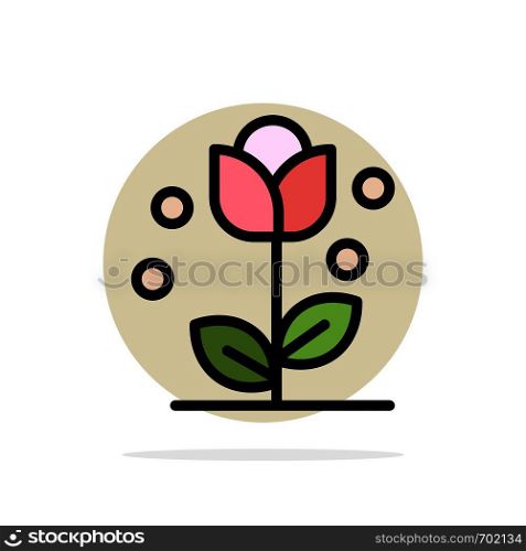 Flora, Floral, Flower, Nature, Spring Abstract Circle Background Flat color Icon