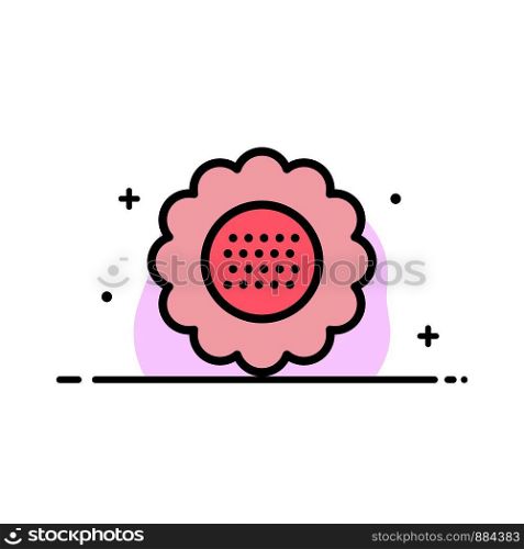 Flora, Floral, Flower, Nature, Spring Business Flat Line Filled Icon Vector Banner Template