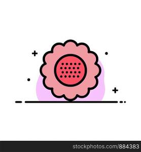Flora, Floral, Flower, Nature, Spring Business Flat Line Filled Icon Vector Banner Template