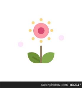 Flora, Floral, Flower, Nature, Spring Flat Color Icon. Vector icon banner Template