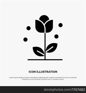 Flora, Floral, Flower, Nature, Spring solid Glyph Icon vector