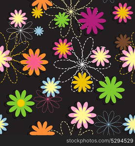 Flora Flower Seamless Pattern Design Vector Illustartion EPS10. Flora Flower Seamless Pattern Design Vector Illustartion