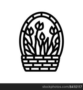 flora spring line icon vector. flora spring sign. isolated contour symbol black illustration. flora spring line icon vector illustration