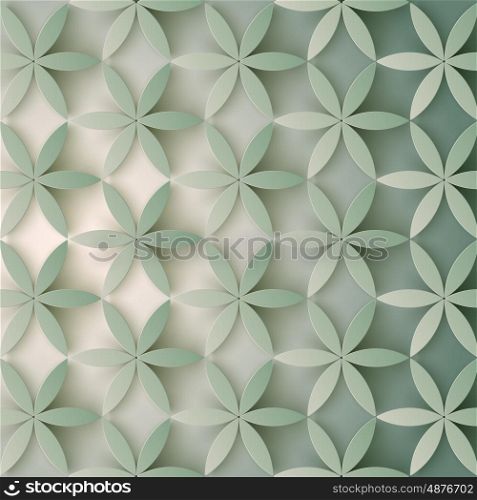 Floral 3d pattern. Abstract flowers with shadows. Elegant texture, vector background for cards decoration. Colorful trendy design for print poster, brochure cover and other design projects.