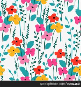 Floral abstract seamless pattern. Vector design for paper, cover, fabric, interior decor and other users. Floral abstract seamless pattern. Vector design for different surfases.