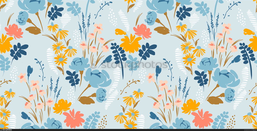 Floral abstract seamless pattern. Vector design for paper, cover, fabric, interior decor and other users. Floral abstract seamless pattern. Vector design for different surfases.