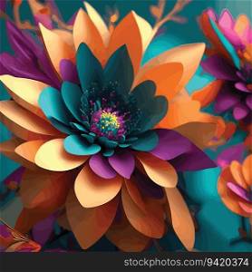 Floral Abstractions  3D Artwork Celebrating Abstract Flowers