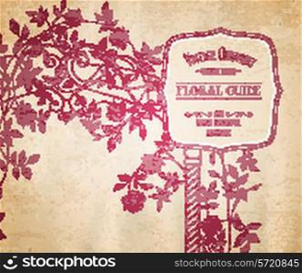 Floral arch with template text for your invitation card design. Vector illustration.
