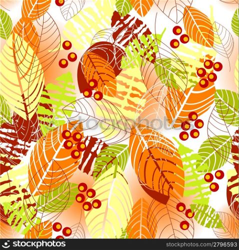 Floral autumn seamless pattern
