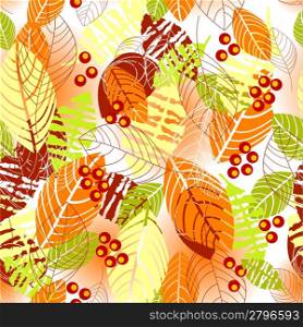 Floral autumn seamless pattern
