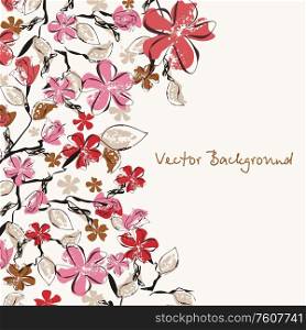 Floral background. Can be used for wallpaper, post card, surface textures.