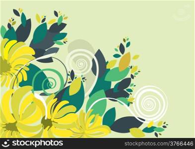 Floral background design patterns in vibrant colorful shades