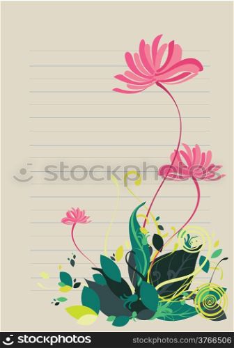 Floral background design patterns in vibrant colorful shades