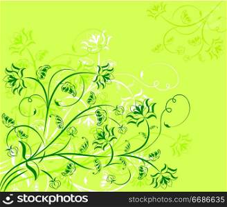 Floral background, elements for design, vector