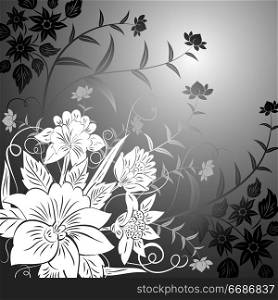 Floral background, elements for design, vector