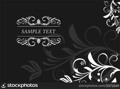 Floral background for design card. vector