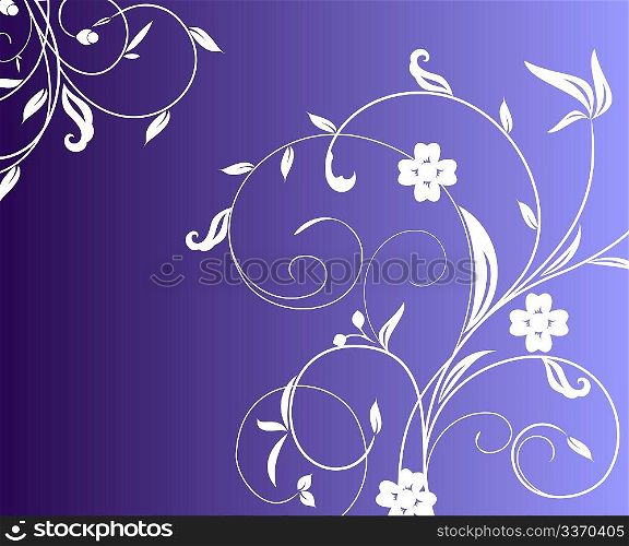 Floral background for design holiday card, vector illustration