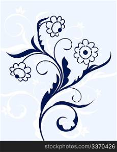 Floral background for design holiday card, vector illustration