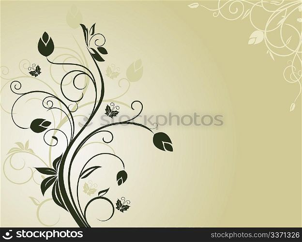 Floral background for design holiday card; vector illustration