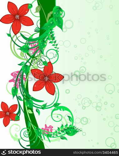 Floral background for design use. Vector illustration.