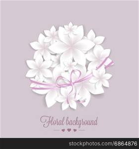 floral background. greeting card floral with place for text