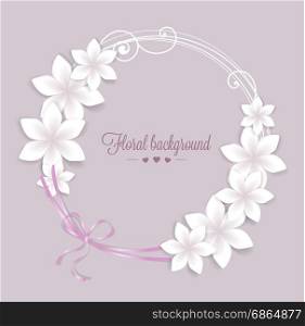 floral background. greeting card floral with place for text
