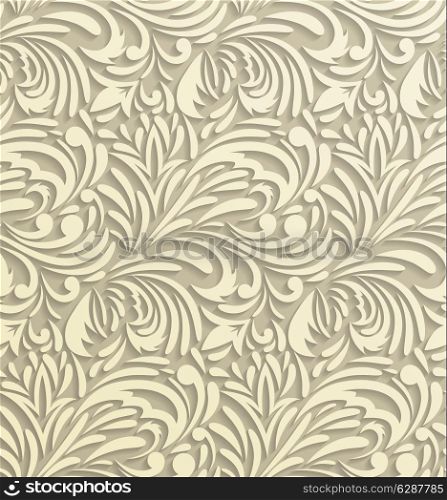 Floral background in brown color with long shadows