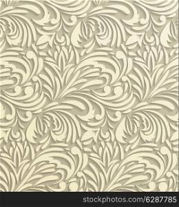 Floral background in brown color with long shadows
