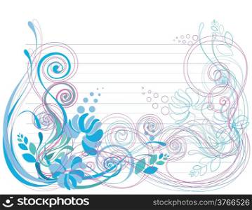 floral background in light blue and green&#xA;