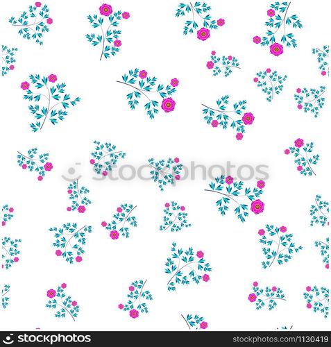 Floral background on white. For fabric, baby clothes, background, textile, wrapping paper and other decoration. Repeating editable vector pattern. EPS 10. Floral background on white. For fabric, baby clothes, background, textile, wrapping paper and other decoration. Vector seamless pattern EPS 10